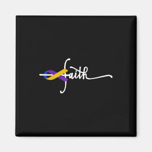 Bladder Cancer Faith Ribbon Warrior Bladder Cancer Magnet