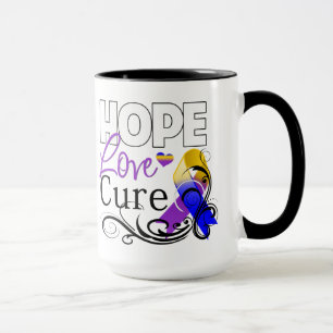 Bladder Cancer Hope Love Cure Mug