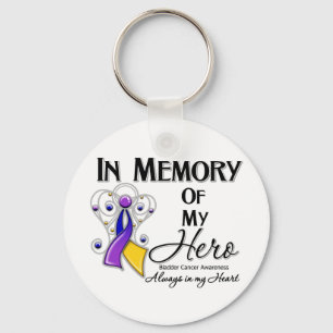 Bladder Cancer In Memory of My Hero Keychain