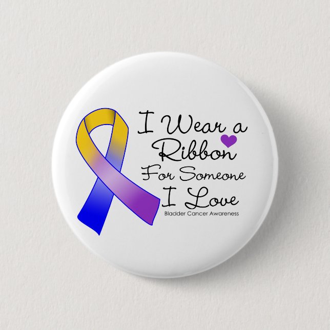 Bladder Cancer Ribbon Someone I Love 2 Inch Round Button (Front)
