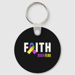 Bladder Cancer Warrior Faith God Bladder Cancer Keychain
