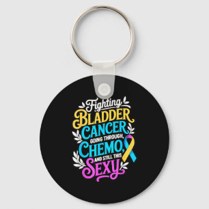 Bladder ribbon support bladder cancer awareness keychain