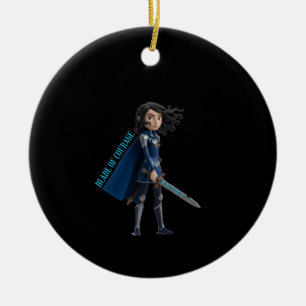 Blade of Courage Ceramic Ornament