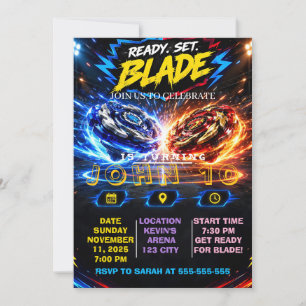 Blade Tournament Birthday Invitation