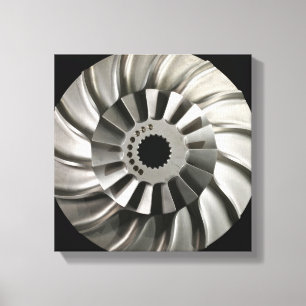 Bladed Impeller Disc of the element Titanium Canvas Print