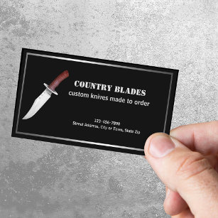 Bladesmith Featuring Bowie Knife Business Card
