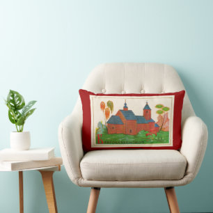 Blagoveshchenskoye Wood Russian Church Lumbar Pillow