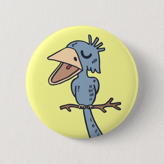 Blah Blah Bird 2 Inch Round Button (Front)