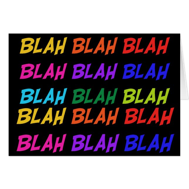 Blah Blah Blah (Front Horizontal)