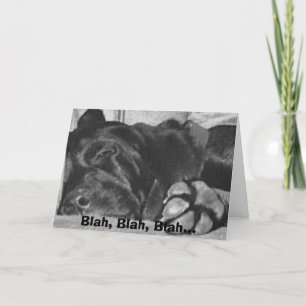 blah, blah, blah card