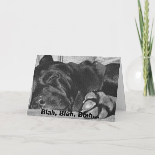 blah, blah, blah card (Front)