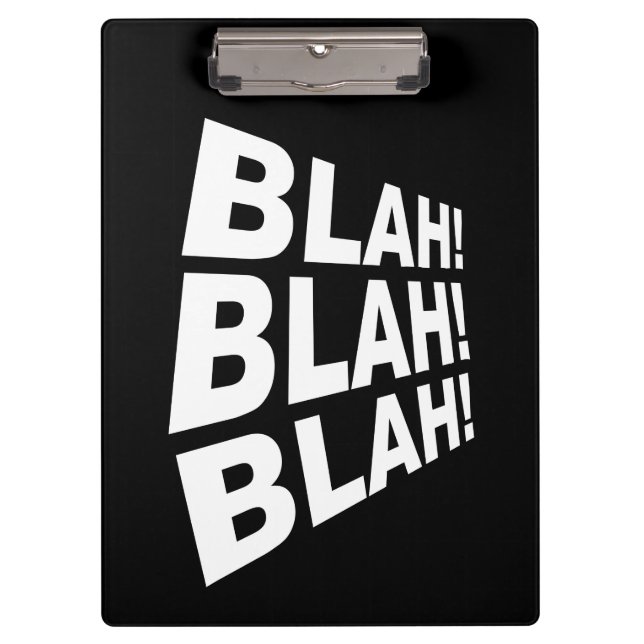 Blah Blah Blah Clipboard (Front)
