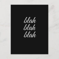 blah blah blah -