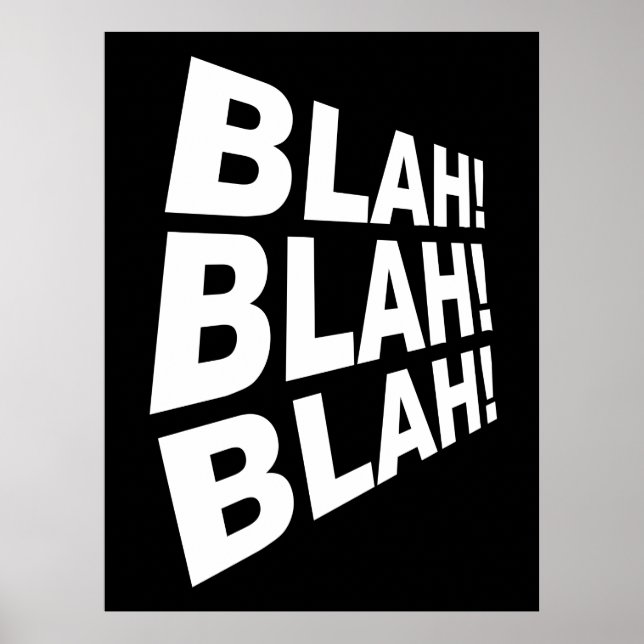 Blah Blah Blah Poster (Front)