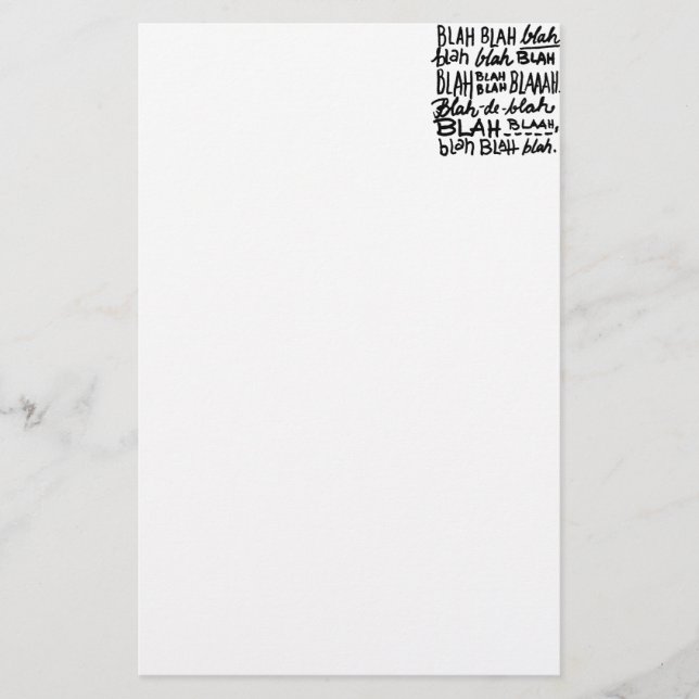 Blah Blah Blah Stationery (Front)