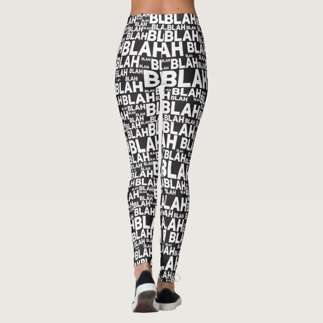 Blah Blah design pattern BIG BUNDLE Leggings (Back)
