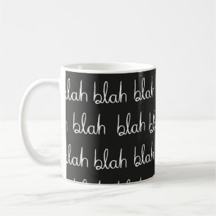 Blah blah seamless pattern. coffee mug