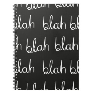 Blah blah seamless pattern.  notebook