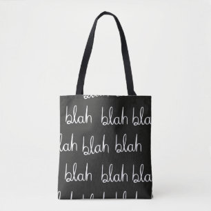Blah blah seamless pattern.  tote bag