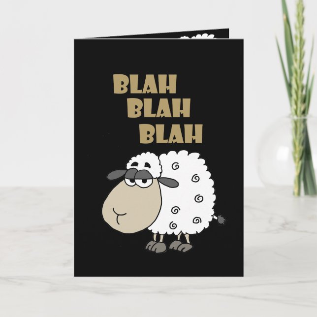 Blah drôle - carte fade de joyeux anniversaire de (Devant)