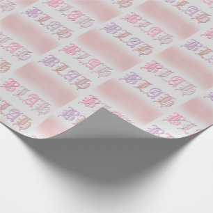 Blah pink purple and sand coloured wrapping paper
