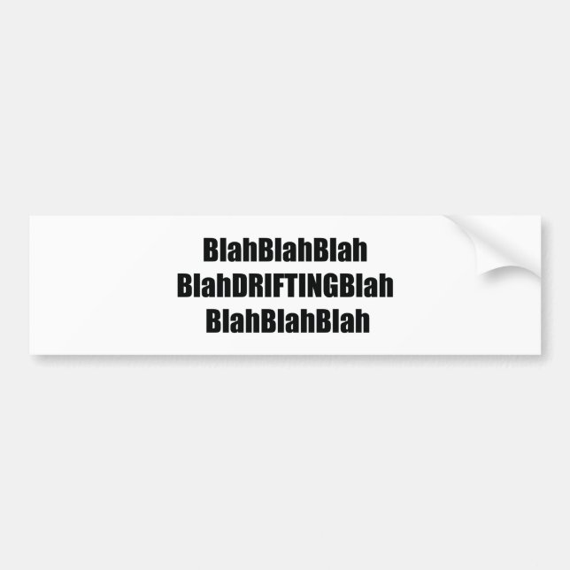 Blahdriftingblah Bumper Sticker (Front)