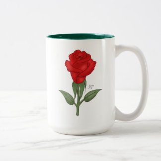 Blaine has a Pen - Rose Two-Tone Coffee Mug