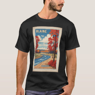 Blaine Minnesota Usa Vintage Travel Tourism T-Shirt