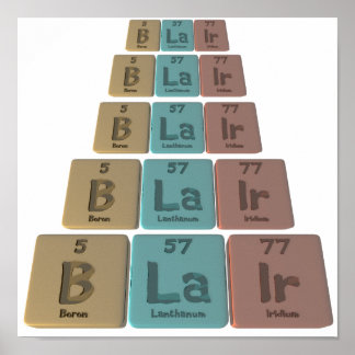 Blair as Boron Lanthanum Iridium Poster