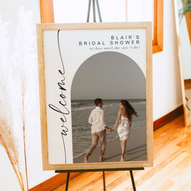 BLAIR Boho Arch Photo Bridal Shower Welcome Poster (Creator Uploaded)