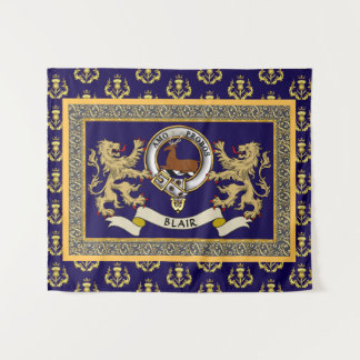 Blair Clan Badge Personalized Blue Tapestry