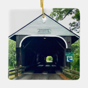 Blair Covered Bridge Ceramic Ornament
