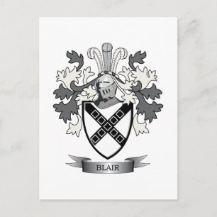 Blair Family Crest Coat of Arms Postcard