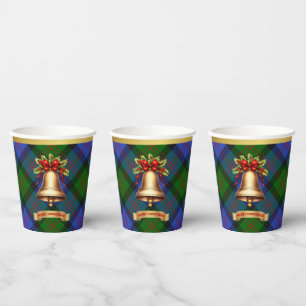 Blair Personalized Tartan Christmas Paper Cups
