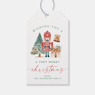 BLAIR Scandinavian Red Nutcracker Christmas Gift Tags