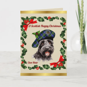 Blair Scottie Dog Personalized Xmas Card