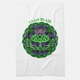 Blair Scottish Tartan Celtic Thistle Kitchen Towel