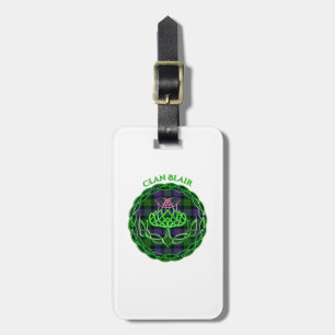 Blair Scottish Tartan Celtic Thistle Luggage Tag