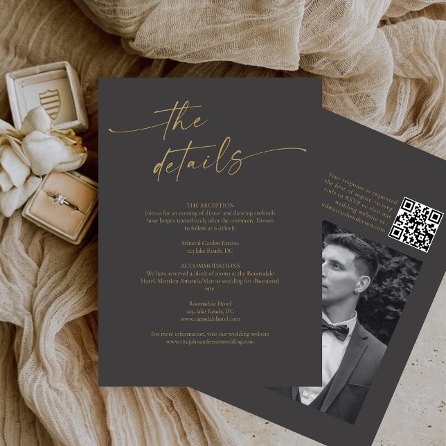 BLAIRE Modern Calligraphy Script Wedding Details Enclosure Card (Creator Uploaded)