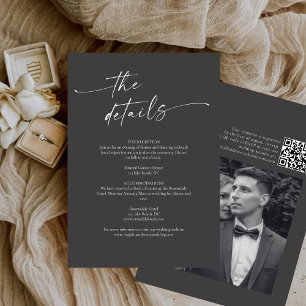 BLAIRE Modern Calligraphy Script Wedding Details Enclosure Card