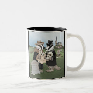 Blaireaux britanniques se comportant mal la tasse