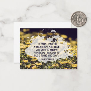 Blaise Pascal Inspirational Quote "In faith" Card