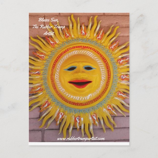 Blaize Sun the Rubber Tramp Artist Postcard (Front)