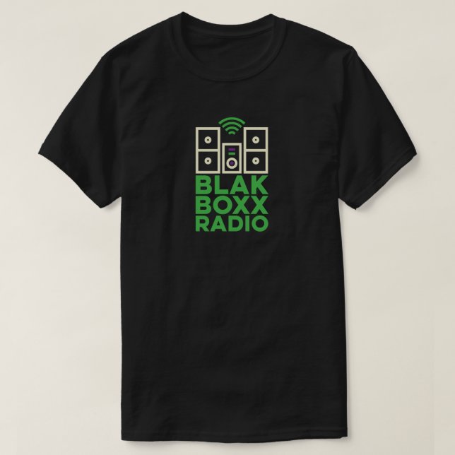 BLaKBoXXRadio Black Tee (Design Front)
