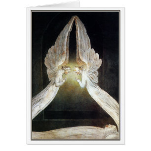 Blake Card/Invitation: Christ Guarded by Angels by