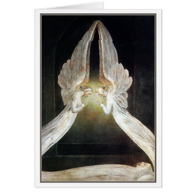 Blake Card/Invitation: Christ Guarded by Angels by (Front)