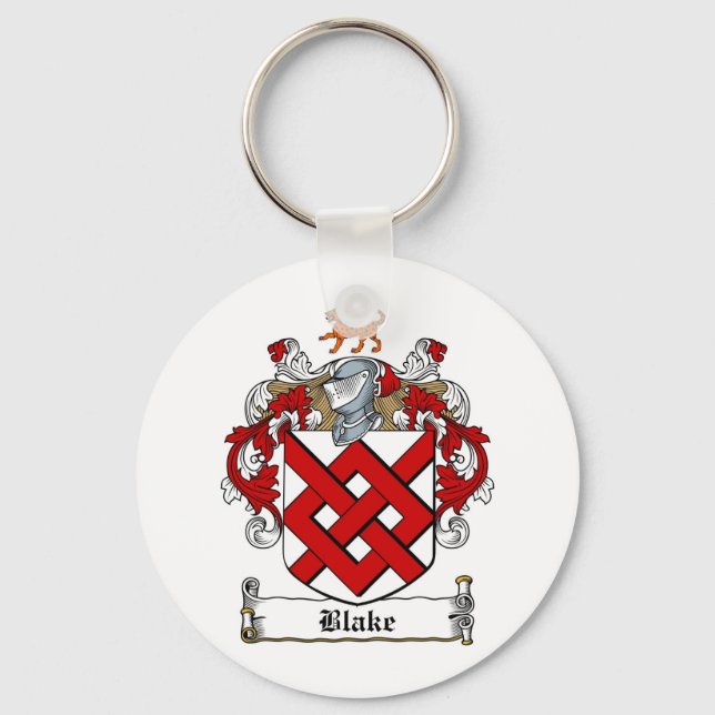 BLAKE FAMILY CREST -  BLAKE COAT OF ARMS KEYCHAIN (Front)