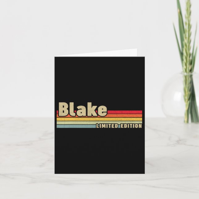 Blake Gift Name Personalized Birthday Funny Christ Card (Front)