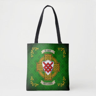 Blake Irish Shield & Celtic Cross Personalized Tote Bag