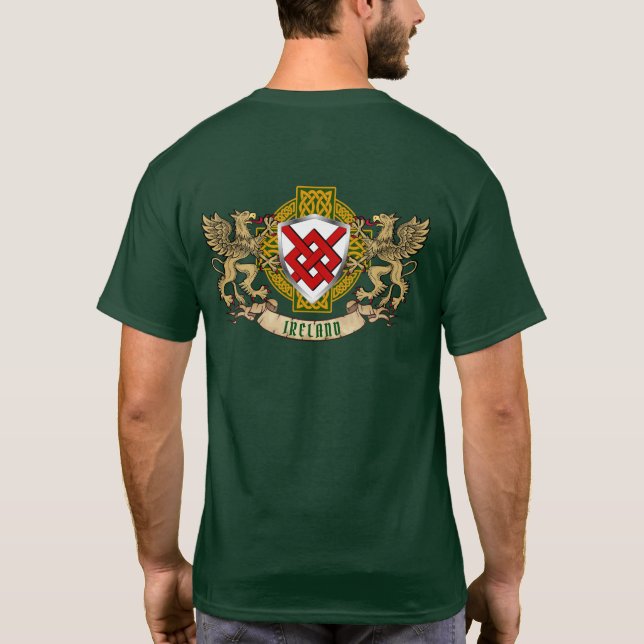 Blake Irish Shield & Griffins Personalized  T-Shirt (Back)